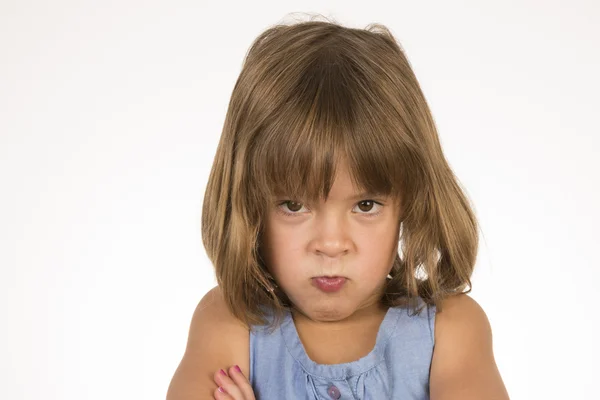 Angry little girl — Stock Photo, Image