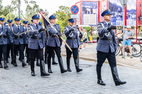 Varsavia Polonia Settembre 2018 Parata Militare Dei Soldati Cracovia Przedmiescie — Foto Stock