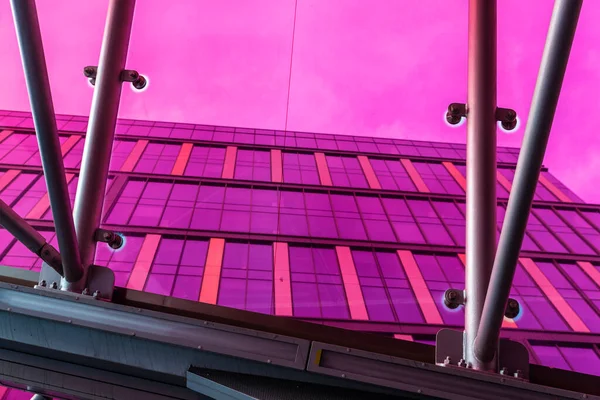 Цветовая Структура Пурпурного Цвета Абстрактный Фон Входе Станцию Метро Варшаве — стоковое фото