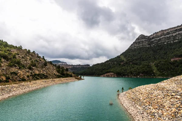 Calm Water Arenos Reservoir Puebla Arenoso Montanejos Castellon Land Valencia — Stock Photo, Image