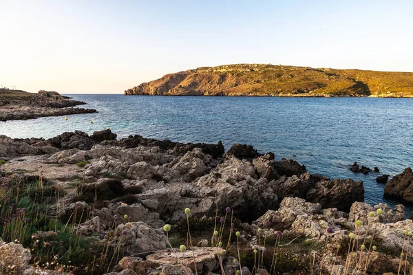 Bay Fornells Calm Sea Menorca Balearic Island Spain — Stock Photo, Image