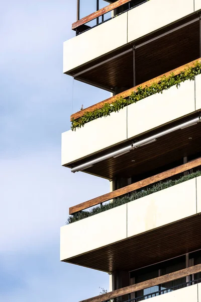 Moderní Obytné Budovy Diagonal Avenue Barceloně Katalánsku Španělsko — Stock fotografie