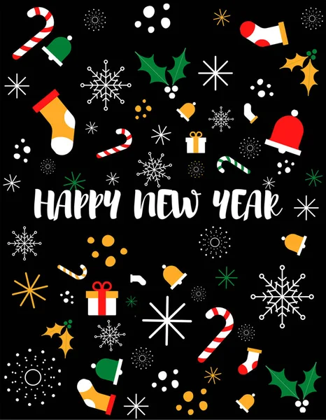 Merry Christmas Happy New Year Concept Closeup Colorful Baubles Hanging — Fotografia de Stock