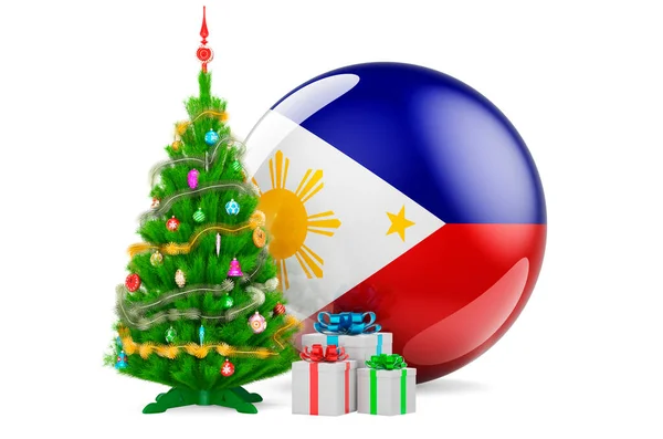 Χριστούγεννα Και Νέο Έτος Στις Φιλιππίνες Έννοια Χριστουγεννιάτικο Δέντρο Και — Φωτογραφία Αρχείου