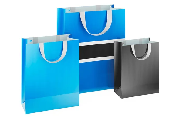 Shopping Bags Botswanian Flag Shopping Botswana Concept Rendering Isolated White — Stock Photo, Image