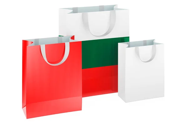 Bolsas Compras Con Bandera Búlgara Compras Bulgaria Concepto Representación Aislada —  Fotos de Stock