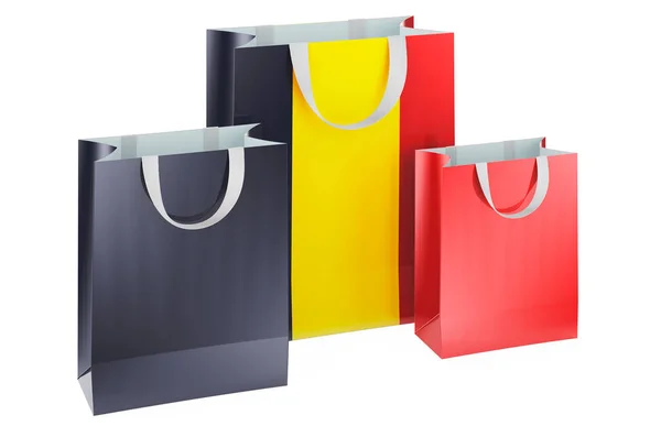 Bolsas Compras Con Bandera Chadiana Compras Chad Concepto Representación Aislada — Foto de Stock