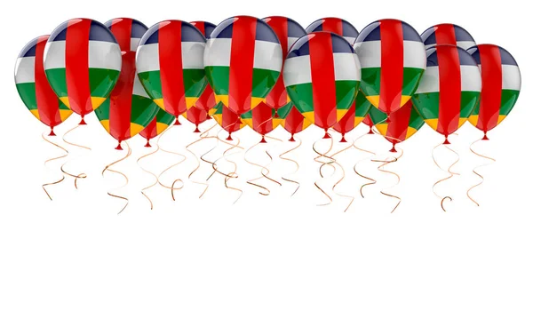Luftballons Mit Zentralafrikanischer Flagge Darstellung Isoliert Auf Weißem Hintergrund — Stockfoto