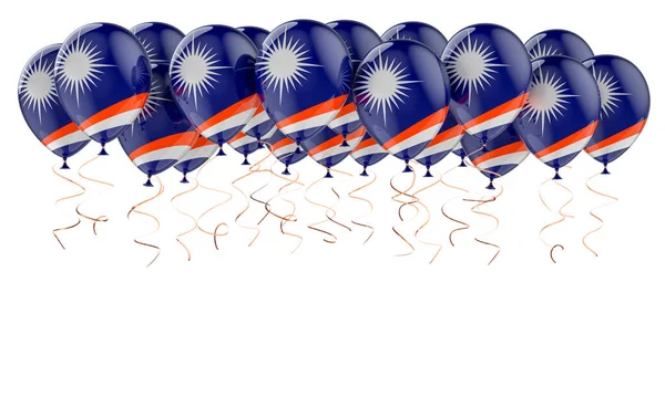 Balony Flagą Marshallese Renderowanie Izolowane Białym Tle — Zdjęcie stockowe