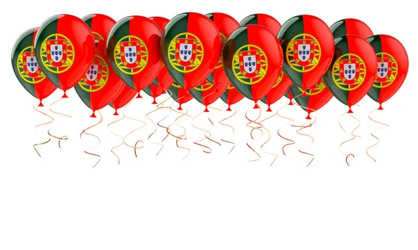 Lufik Portugál Zászló Renderelés Elszigetelt Fehér Háttér — Stock Fotó