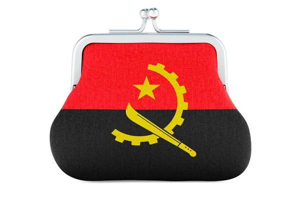 Drapeau Angolais Budget Investissement Financier Concept Bancaire Angola Rendu Isolé — Photo