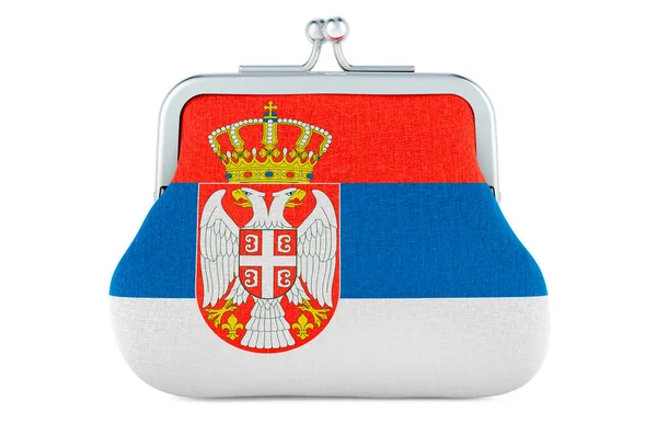 Myntväska Med Serbisk Flagga Budget Investeringar Eller Finansiell Bankkoncept Serbien — Stockfoto