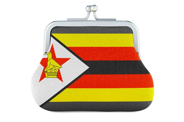 짐바브웨 국기와 짐바브웨의 개념이다 백인들에게 렌더링 — 스톡 사진