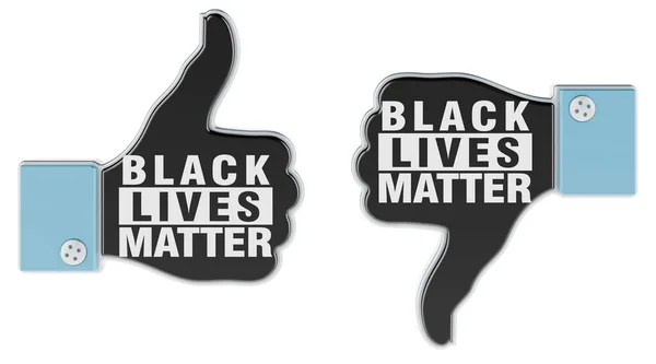 Black Live Matter Pintado Mano Con Pulgar Hacia Arriba Pulgar — Foto de Stock