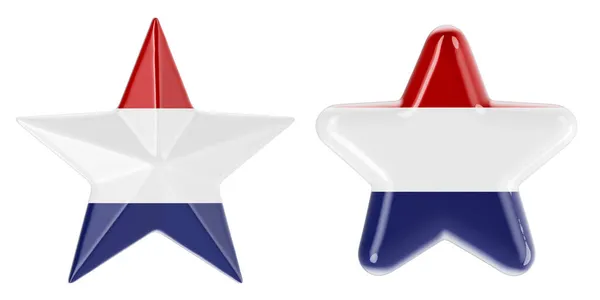 Estrellas Con Bandera Los Países Bajos Representación Aislada Sobre Fondo —  Fotos de Stock