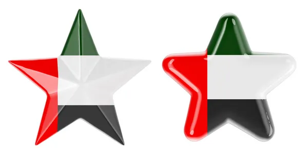 Estrellas Con Bandera Los Emiratos Árabes Unidos Representación Aislada Sobre — Foto de Stock