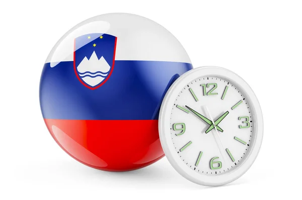 슬로베니아의 국기와 슬로베니아 배경에 렌더링 — 스톡 사진
