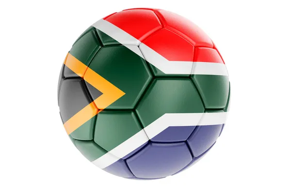 Футбольний Або Футбольний Прапором Південної Африки Рендеринг Ізольований Білому Тлі — стокове фото