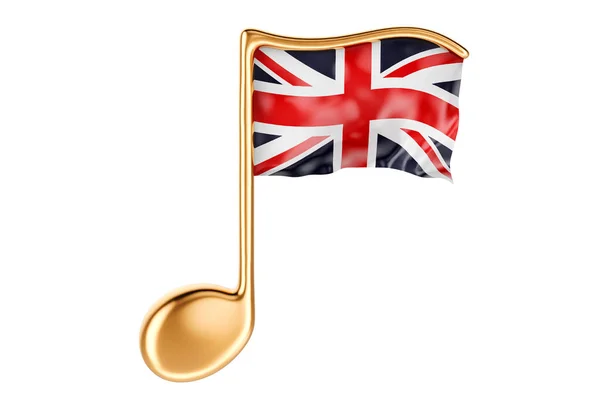 국기와 음악적 영국에서는 개념입니다 백인들에게 렌더링 — 스톡 사진