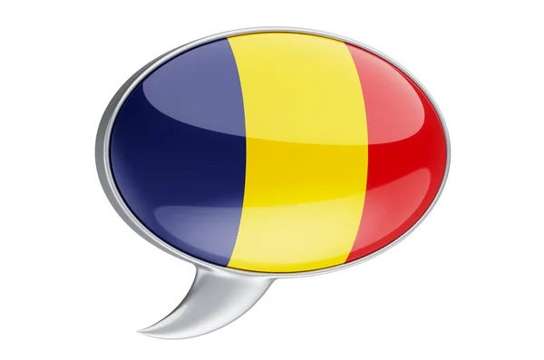 루마니아 국기가 배경에 렌더링 — 스톡 사진
