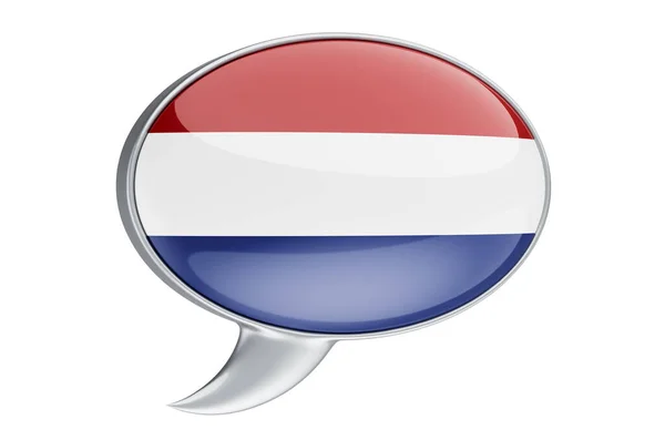 Globo Voz Con Bandera Los Países Bajos Representación Aislada Sobre —  Fotos de Stock