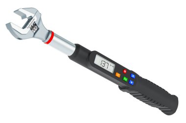 Elektronik Tork Anahtarı kullan, beyaz arkaplanda 3D görüntüleme 