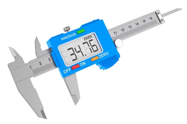 Digital Electronic Vernier Caliper Rendering Isolated White Background — Fotografia de Stock