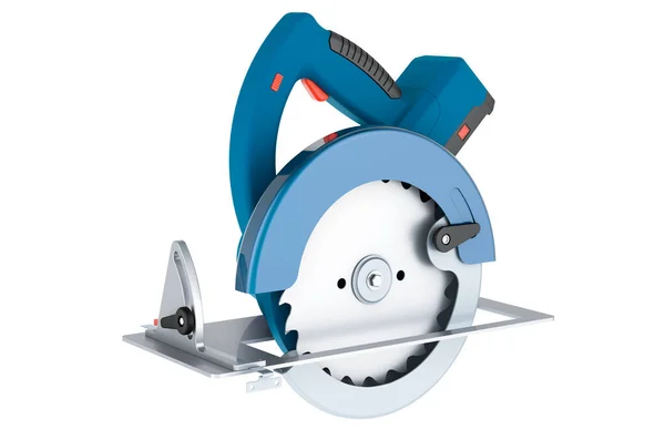 Circular Saw Rendering Isolated White Background — 图库照片