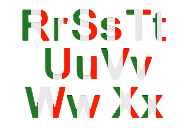 Letters Irish Flag Uppercase Lowercase Letters Rendering Isolated White Background — Stockfoto