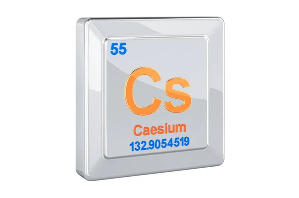 Cäsium Chemisches Element Zeichen Darstellung Isoliert Auf Weißem Hintergrund — Stockfoto