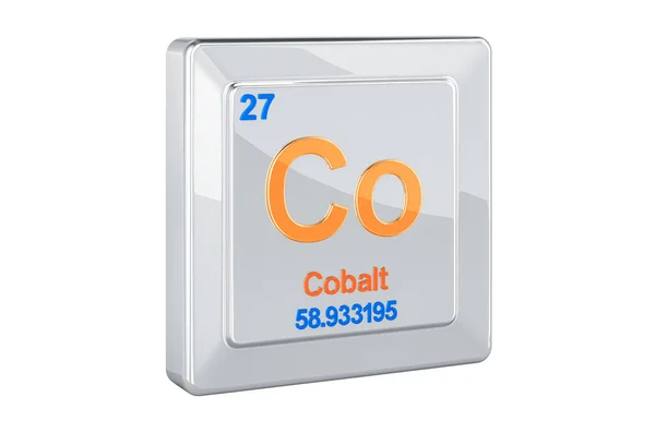 Kobaltco Zeichen Für Chemische Elemente Darstellung Isoliert Auf Weißem Hintergrund — Stockfoto