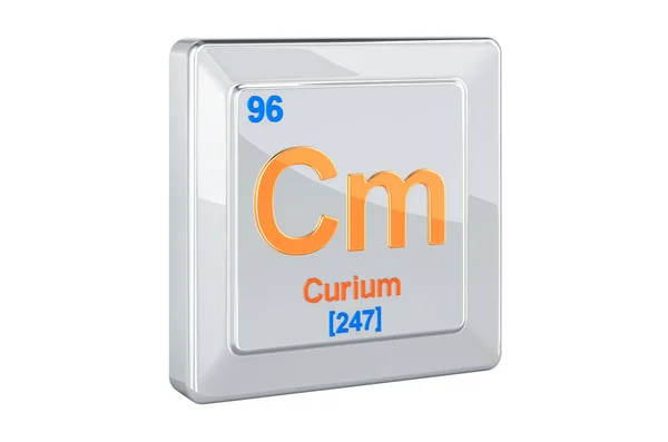 Curium 기호입니다 배경에 렌더링 — 스톡 사진