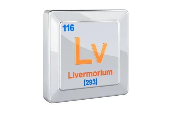 Lebermorium Zeichen Chemischer Elemente Darstellung Isoliert Auf Weißem Hintergrund — Stockfoto