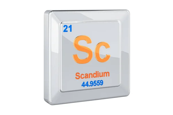 Scandium Zeichen Für Chemische Elemente Darstellung Isoliert Auf Weißem Hintergrund — Stockfoto