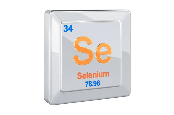 Selen Chemisches Element Zeichen Darstellung Isoliert Auf Weißem Hintergrund — Stockfoto