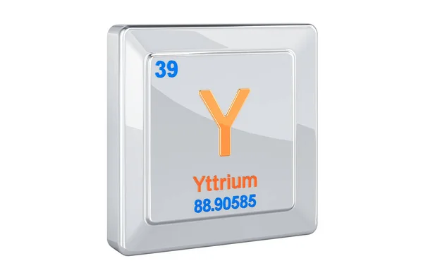 Yttrium Zeichen Für Chemische Elemente Darstellung Isoliert Auf Weißem Hintergrund — Stockfoto