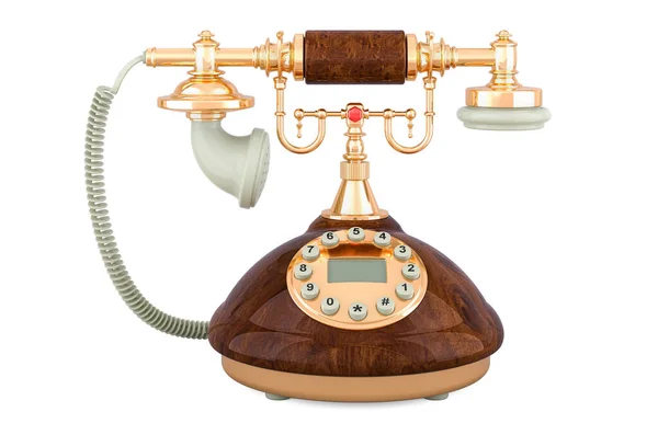 Telefono Vecchio Stile Rendering Isolato Sfondo Bianco — Foto Stock