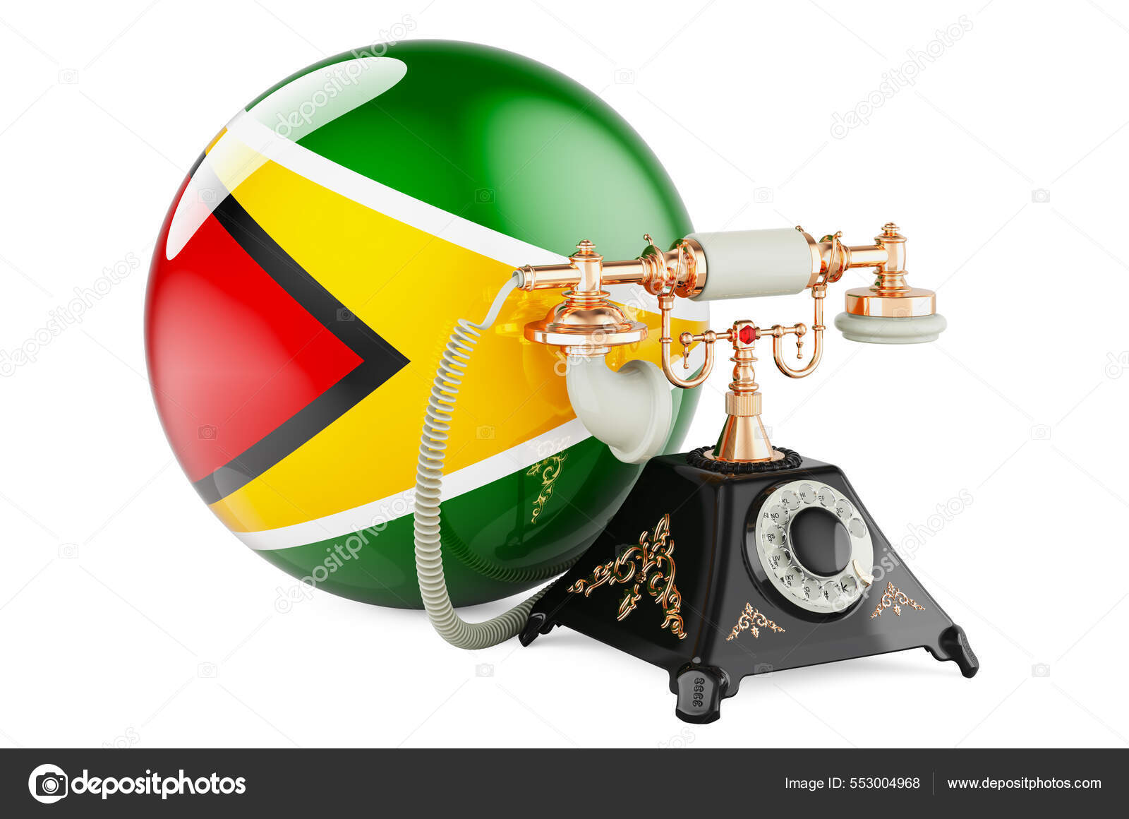 Phone Guyanese Flag Communication Services Gayana Concept Rendering