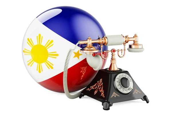 Τηλέφωνο Σημαία Φιλιππίνων Υπηρεσίες Επικοινωνίας Στις Φιλιππίνες Concept Απόδοση Απομονωμένη — Φωτογραφία Αρχείου