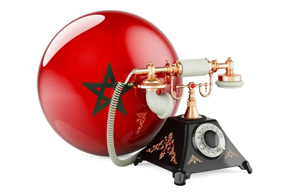 모로코 국기를 모로코의 서비스 백인들에게 렌더링 — 스톡 사진