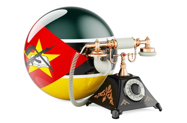 Τηλέφωνο Σημαία Της Μοζαμβίκης Υπηρεσίες Επικοινωνίας Στη Μοζαμβίκη Έννοια Απόδοση — Φωτογραφία Αρχείου