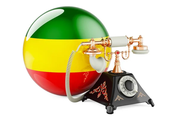Telefon Rastafarianskou Vlajkou Vykreslování Izolované Bílém Pozadí — Stock fotografie
