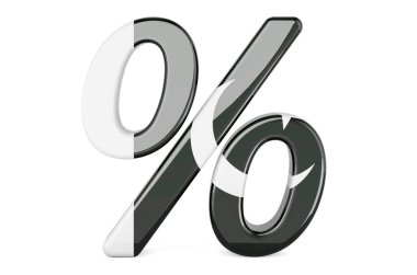 Pakistan bayrağı ile yüzde, 3D görüntüleme