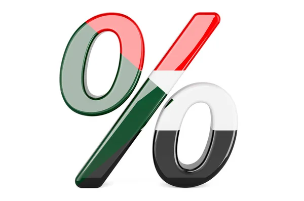 Porcentaje Con Bandera Sudanesa Representación Aislada Sobre Fondo Blanco —  Fotos de Stock