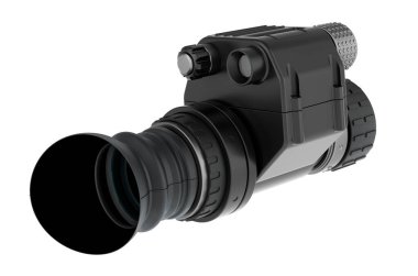 Dijital Kızılötesi Sisteme sahip Gece Görüşü Monoküler, beyaz arkaplanda 3 boyutlu görüntüleme