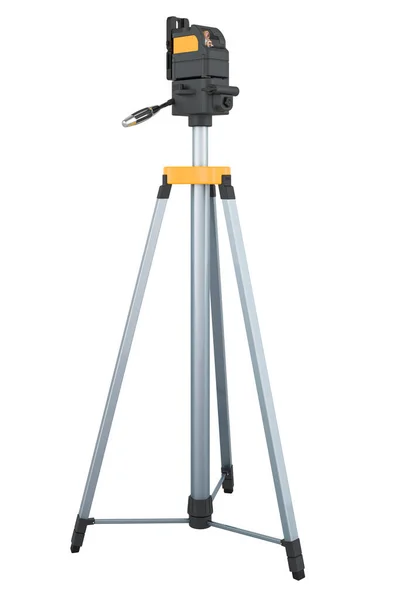 Automatic Optical Level Tripod Rendering Isolated White Background — Stock Photo, Image