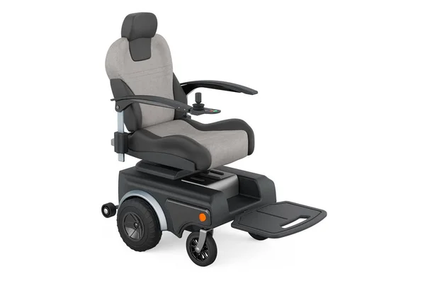 屋内パワーチェア 電動車椅子 電動パワーチェア モビリティスクーター 白い背景に隔離された3Dレンダリング — ストック写真