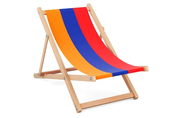 Deckchair Armenian Flag Armenia Vacation Tours Travel Packages Concept Rendering — Stockfoto