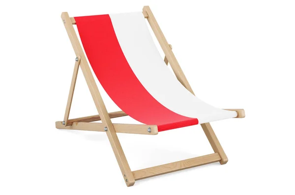 Deckchair Polish Flag Poland Vacation Tours Travel Packages Concept Rendering — Stockfoto