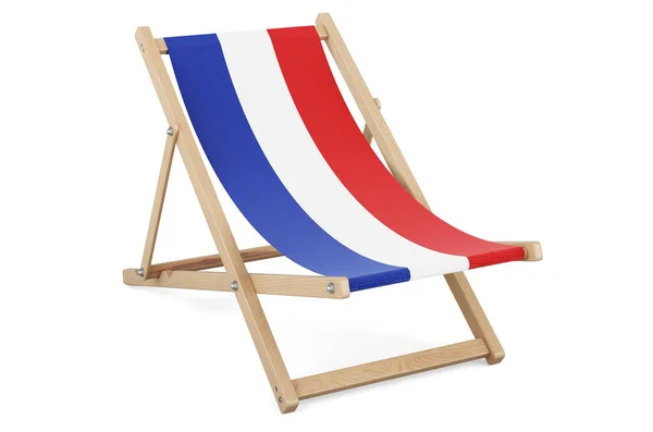 Deckchair Netherlands Flag Netherlands Vacation Tours Travel Packages Concept Rendering — Stock Photo, Image